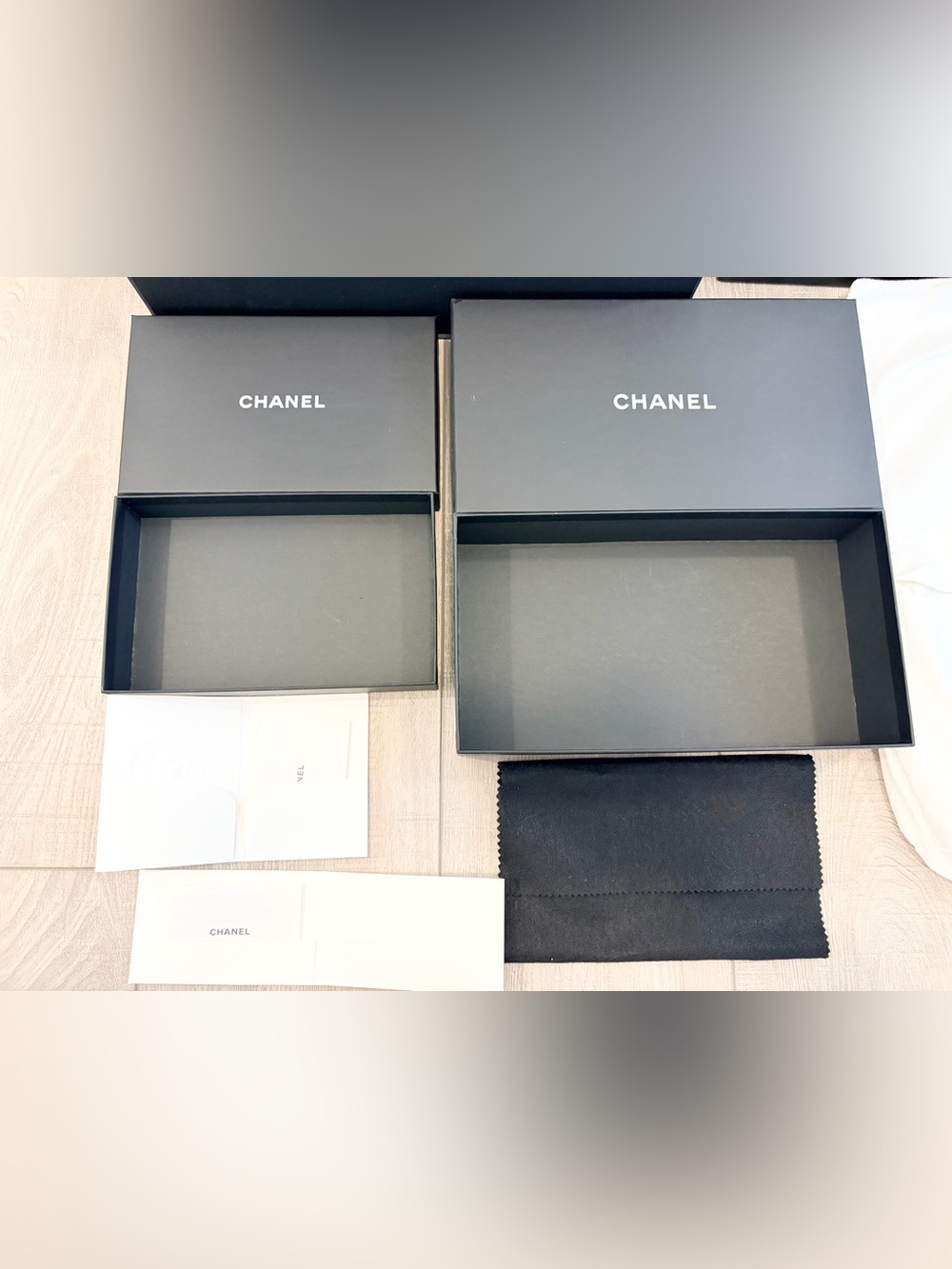 Auth CHANEL 6 PIECES Bundle 4 Boxes + 2 Dust Bags & Accessories - Picture 7 of 16